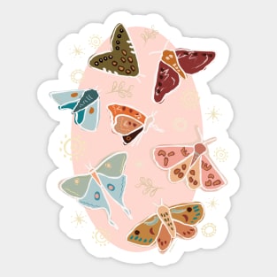 Moths in Moonlight Sticker